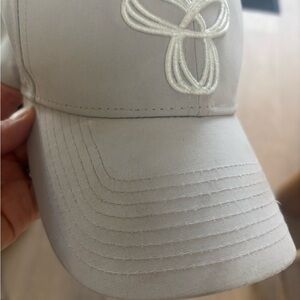 White Embroidered Women's Cap
